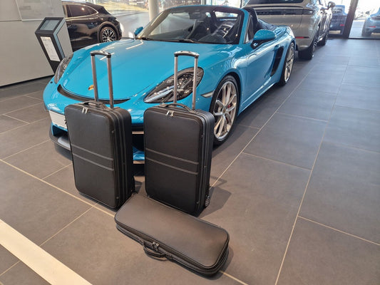 Porsche Spyder 718 Front Trunk Roadster bag Luggage Case Set Partial Leather 3pcs