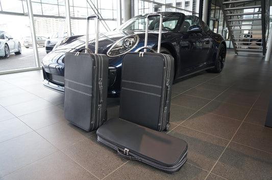Porsche 911 (991) Roadster Bag Front Trunk (Frunk) Luggage Set 3pc - Full Leather