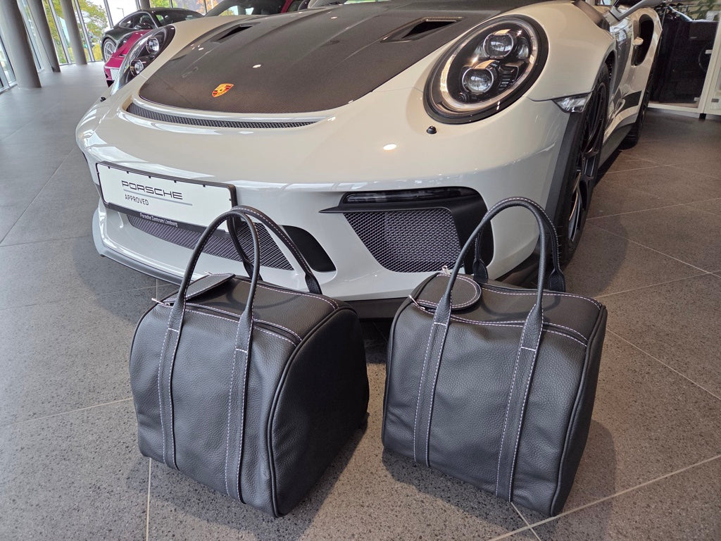 Porsche 911 992 Lightweight rear bags Set Luggage Case Set 2pcs Models with Roll bar cage Full leather