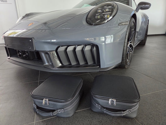 Porsche 911 991 992 Rear Seat Roadster bag Luggage Case Set Full leather 2pc Set