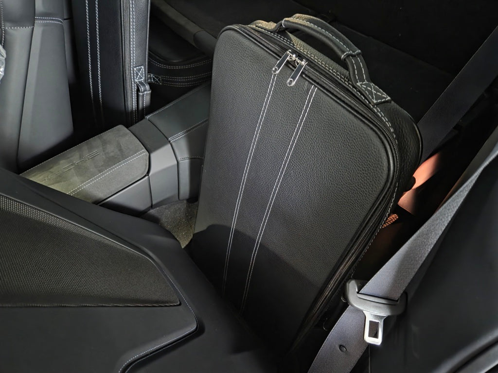 Porsche 911 991 992 Rear Footwell Roadster bag Luggage Case Set Full leather 2pc Set