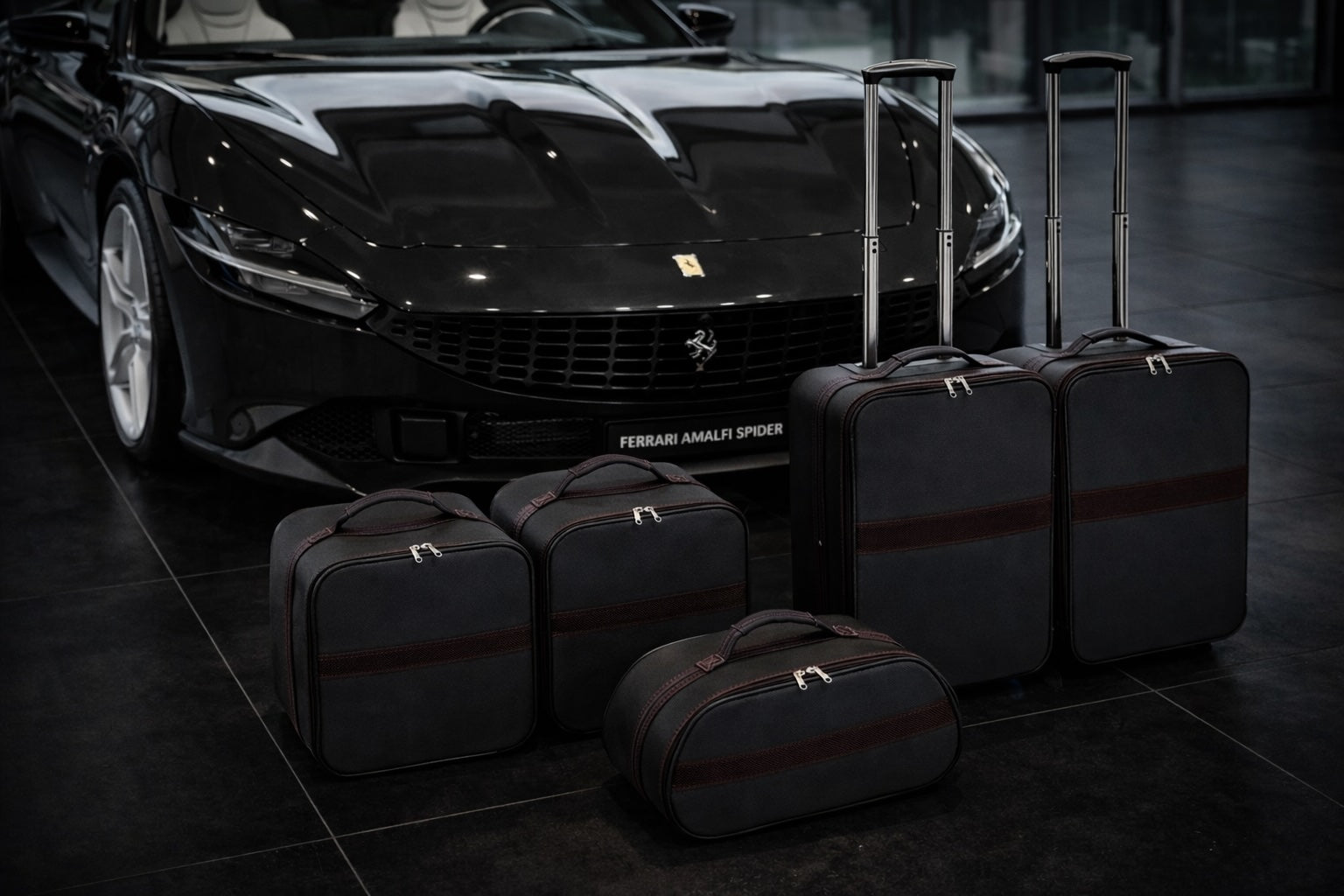 Ferrari スーツケース、バックセット Ferrari Amalfi Spider Interior & Boot / Trunk Luggage 5pc