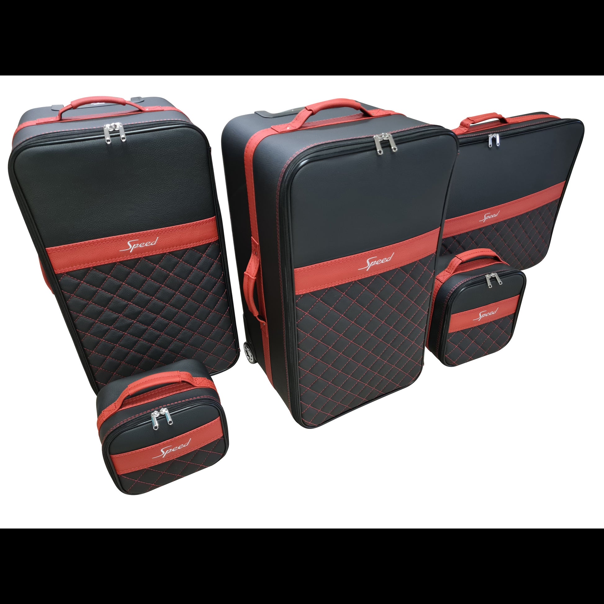 Bentley Continental GT Coupe Luggage Roadster bag 5pc Set in Red