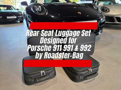 Porsche 911 (991/992) Roadster Bag Rear Seat Luggage Set 4pc - Partial Leather
