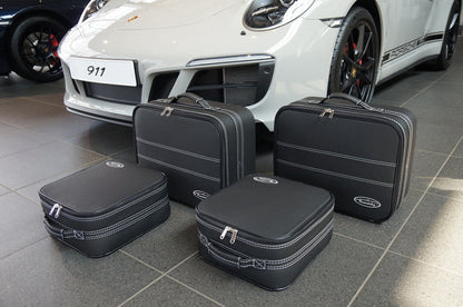 Porsche 911 991 992 Rear Seat Roadster bag Luggage Case Set Full leather