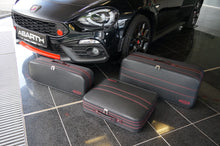 Charger l&#39;image dans la galerie, Fiat 124 Spider with Red stitching Roadster bag Luggage Baggage Case Set