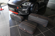 Load image into Gallery viewer, Fiat 124 Spider with Mocha stitching Roadster bag Luggage Baggage Case Set