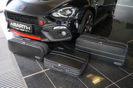 Fiat 124 Spider with Silver seam Roadster bag Luggage Case Set