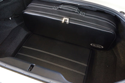 Fiat 124 Spider with Silver seam Roadster bag Luggage Case Set