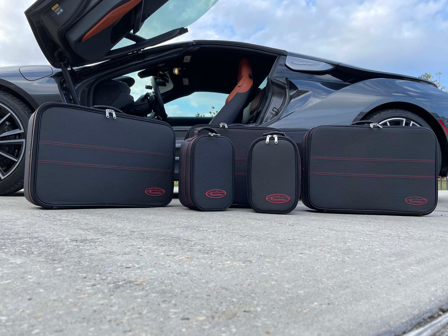 Roadster bag Suitcase Set compatible with BMW i8 Convertible Cabriolet